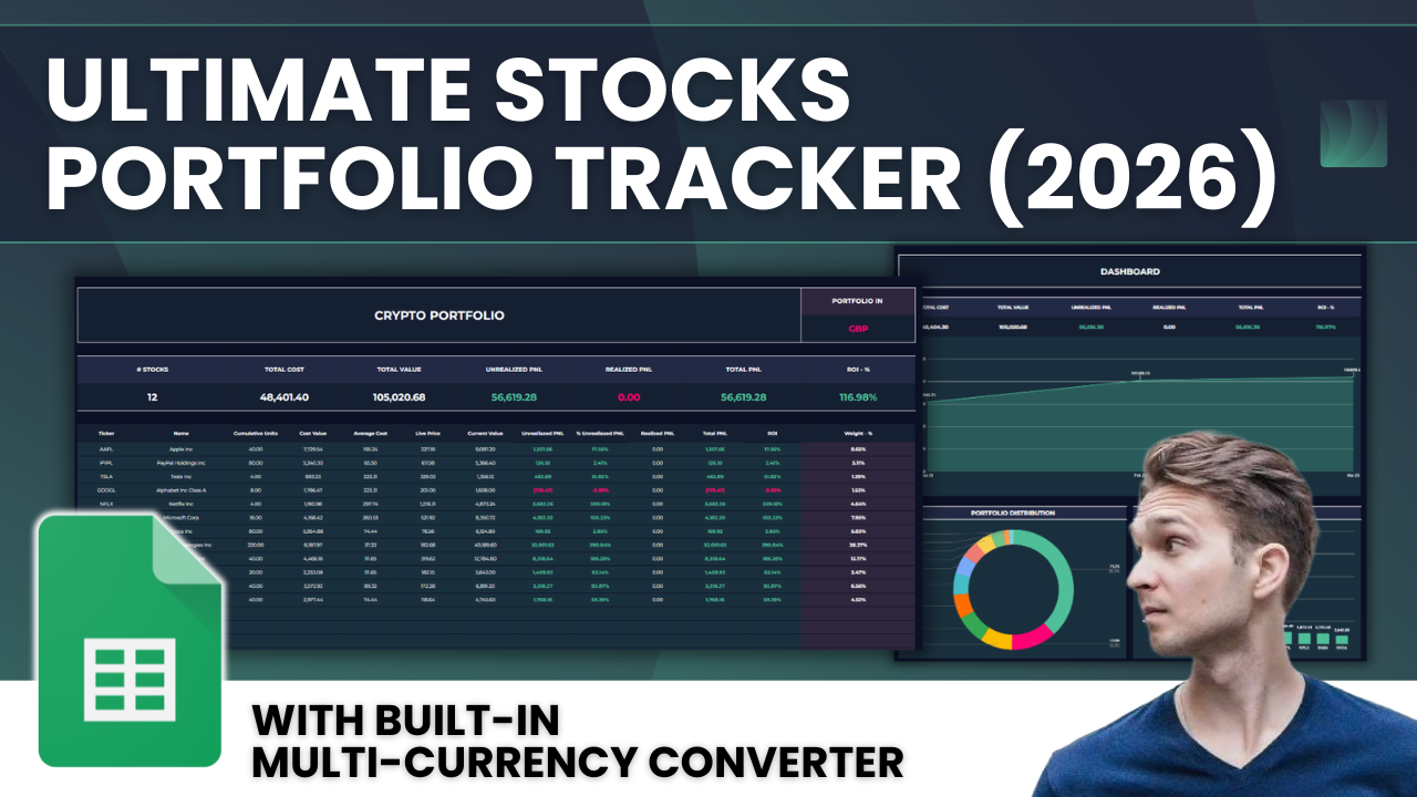 Ultimate Google Sheets Portfolio Tracker | Multi-Currency Stocks & Equities Model — preview